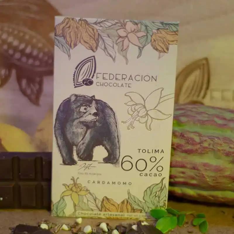 Barra de chocolate Tolima 60% cacao x 80gr