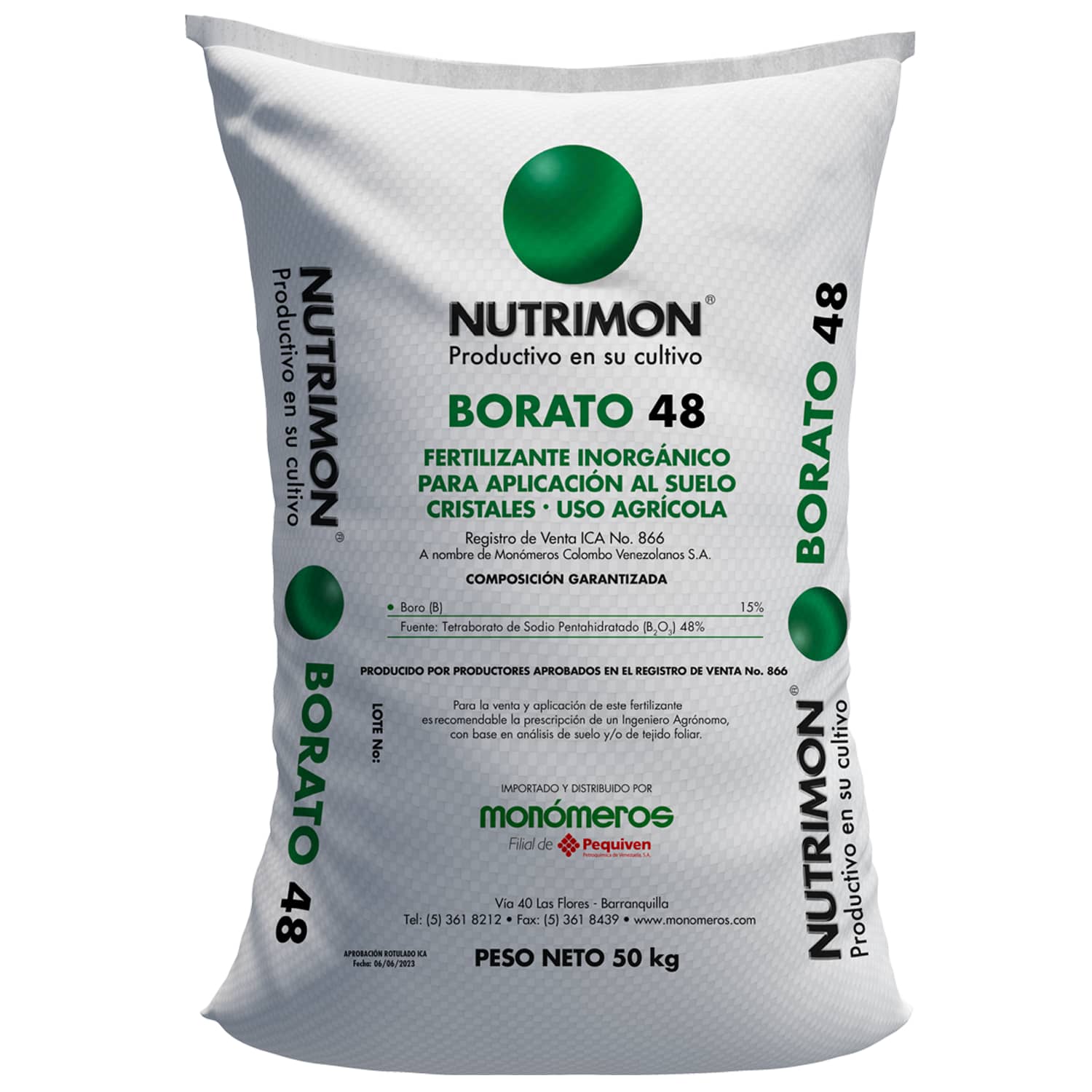 Fertilizante Simple Borato 48 x 50kg | Fuente de Boro