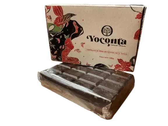 Chocolate de mesa o taza amargo al 100% Cacao