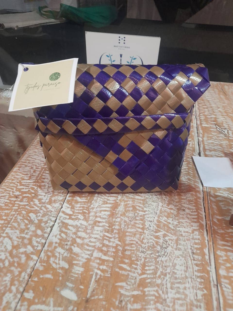 Bolso de zuncho (morado y dorado)