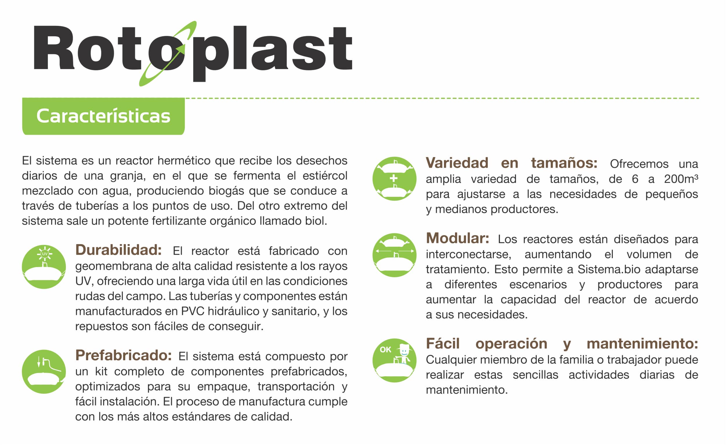 Biodigestor 6 m - 200 m3
