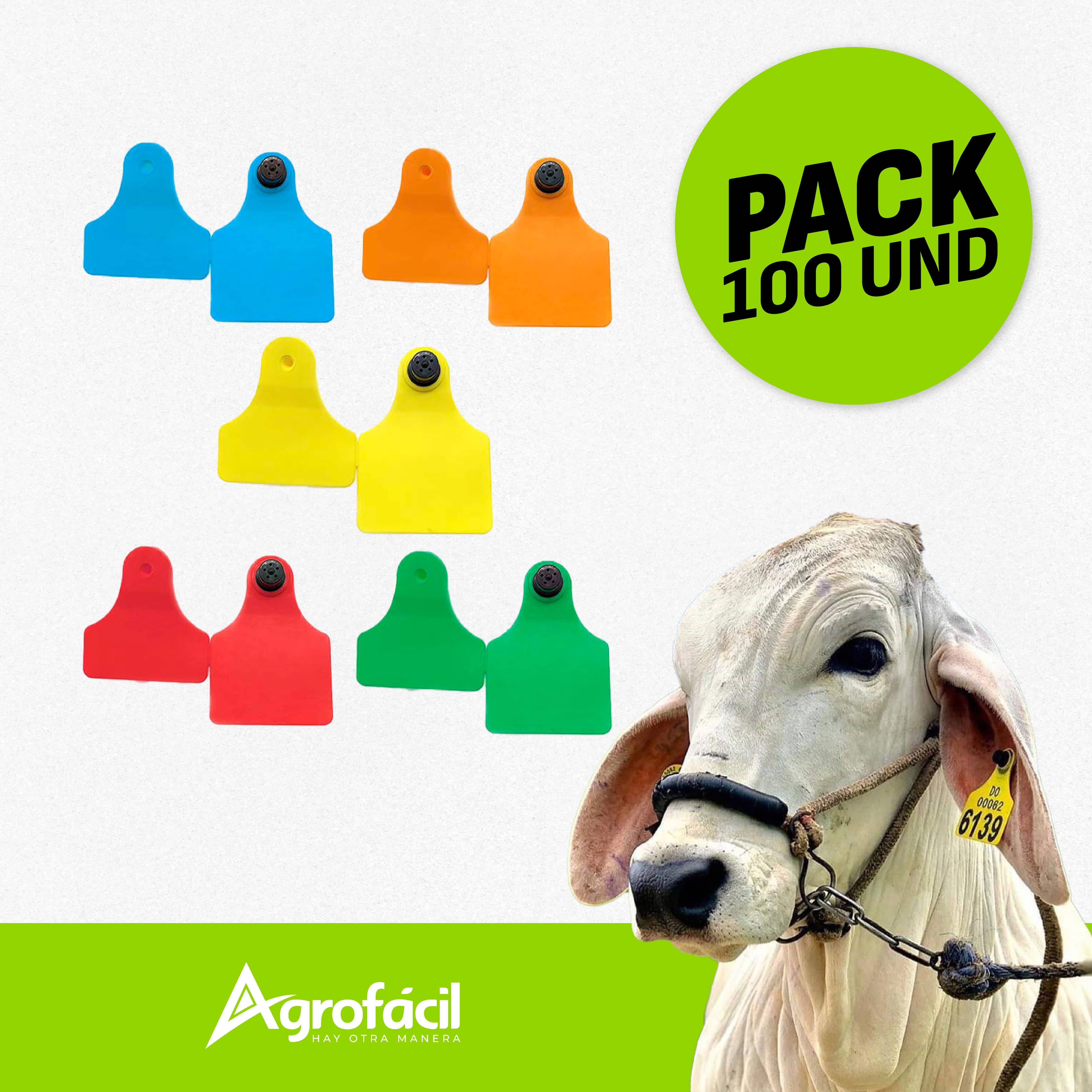 Orejera Bovina ICA Doble x 25 Und – Identificación Oficial y Duradera