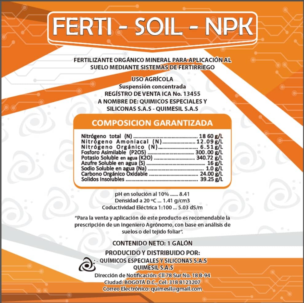 Ferti-Soil NPK | Fertilizante para Engruese, Llenado y Cuajado de Frutos