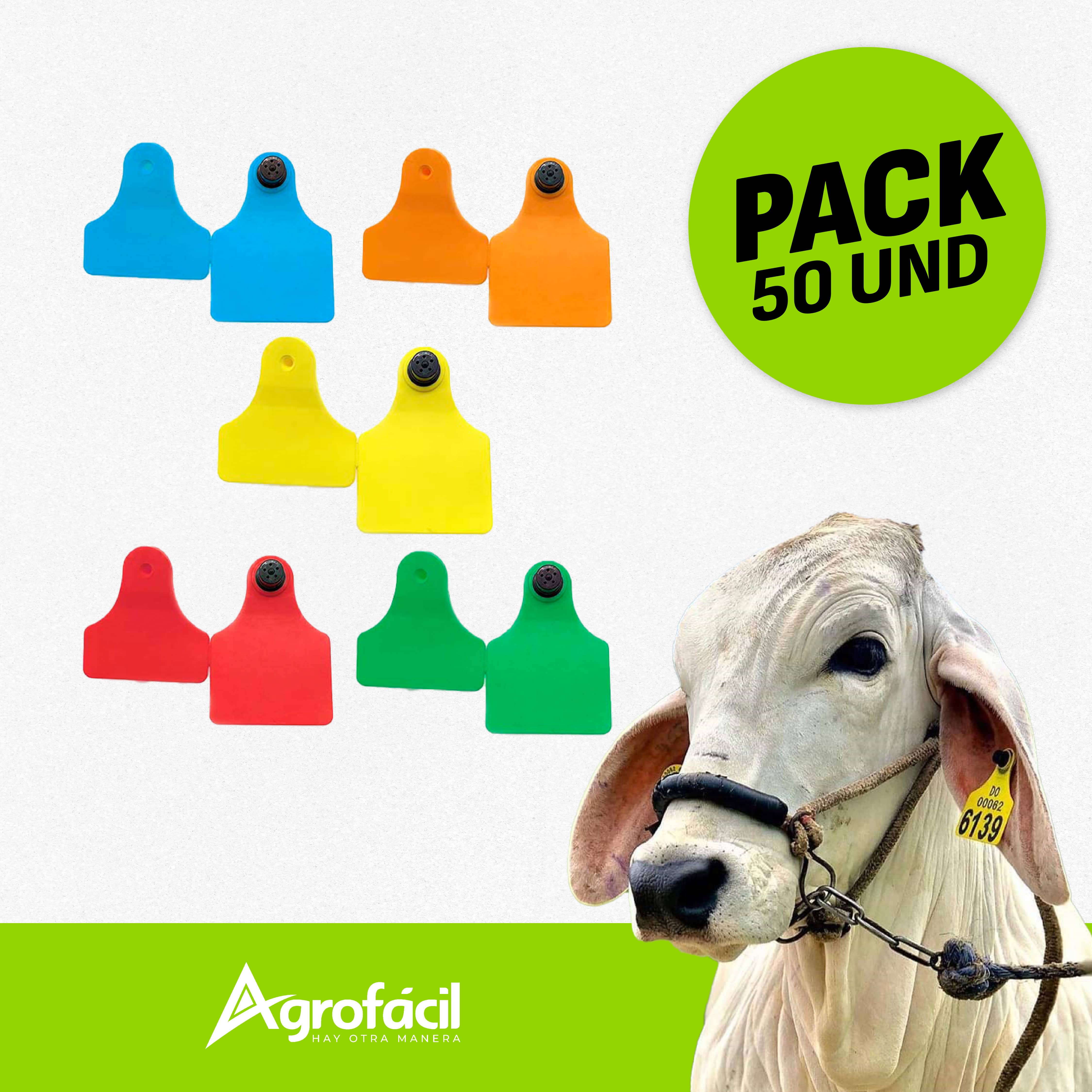 Orejera Bovina ICA Doble x 25 Und – Identificación Oficial y Duradera