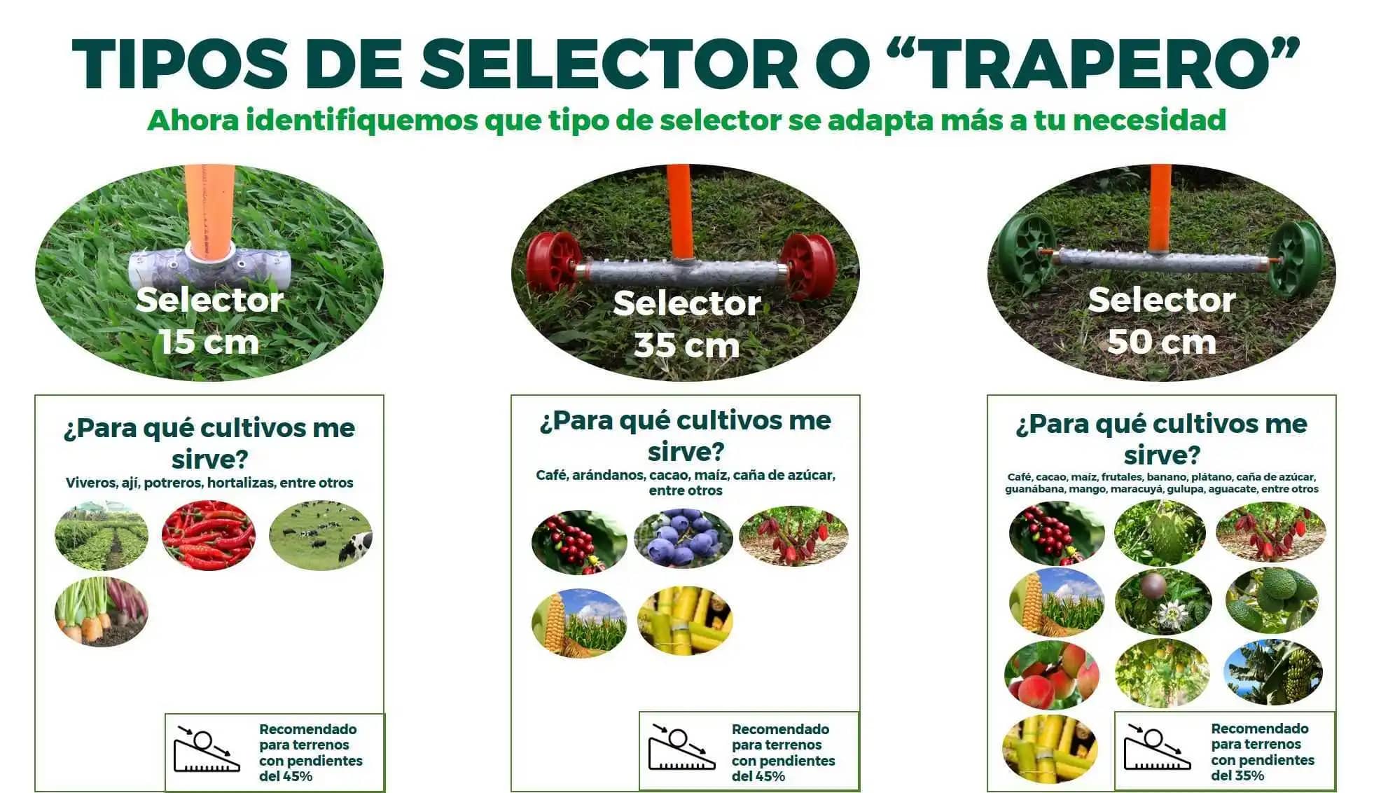 Fumigadora Selector 100cm + rueda de 16" con tubo de 1 1/4"