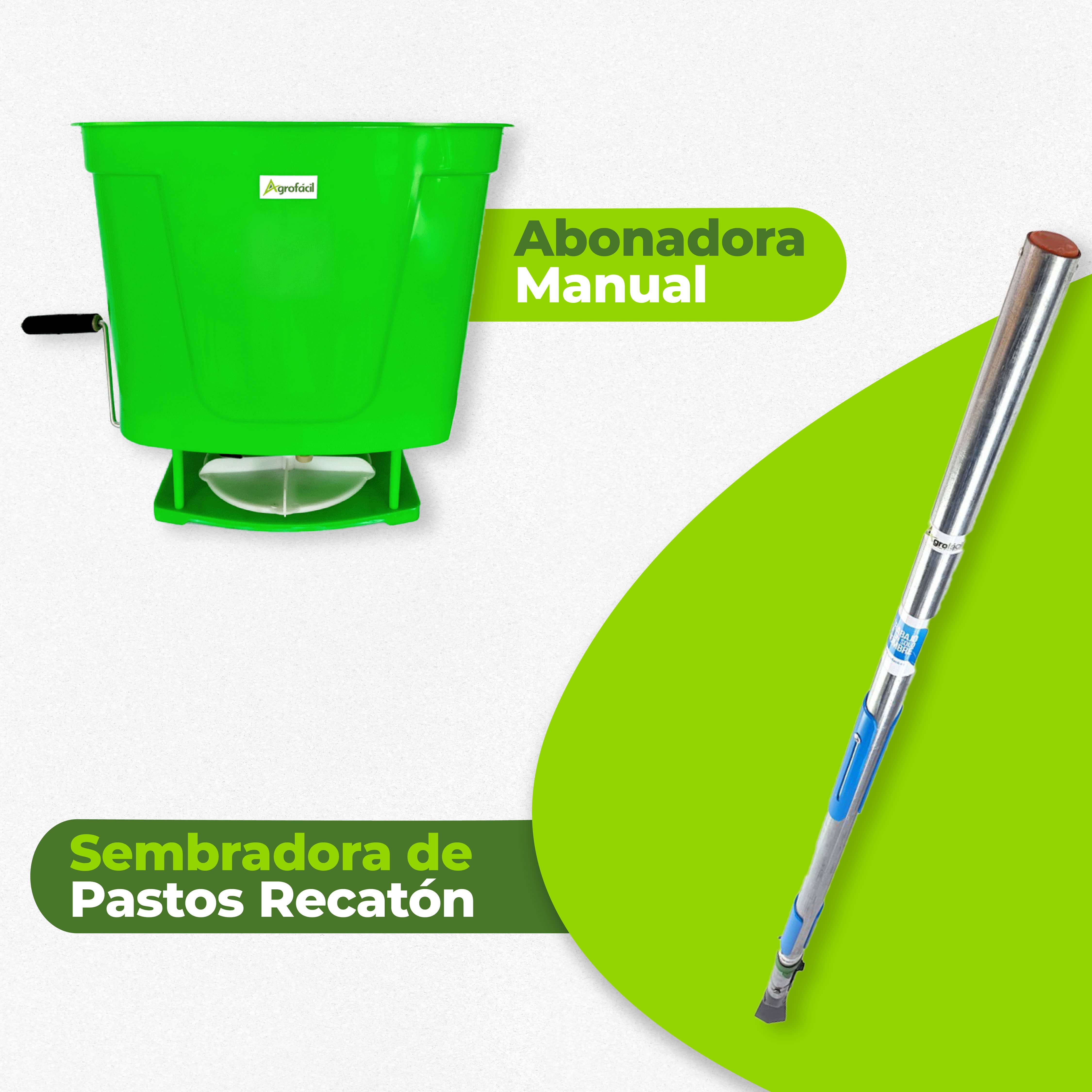 Combo Sembrador de Pastos + Abonadora Manual – Kit Agrícola Integral