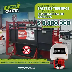 Combo Brete Metálico en tubería cuadrada 1 1/2" + Fumigadora
