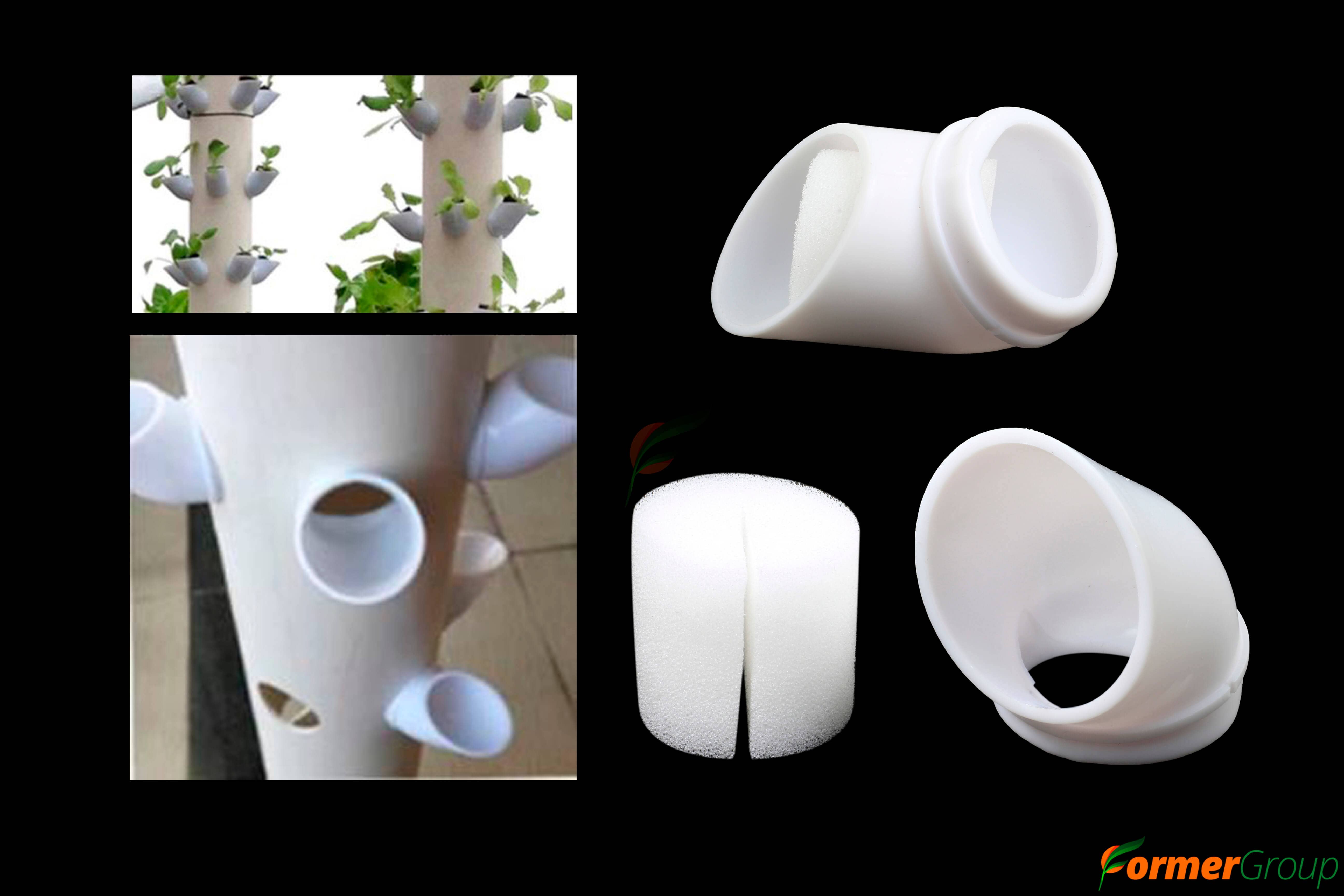 Macetas hidropónicas verticales: cultivo moderno