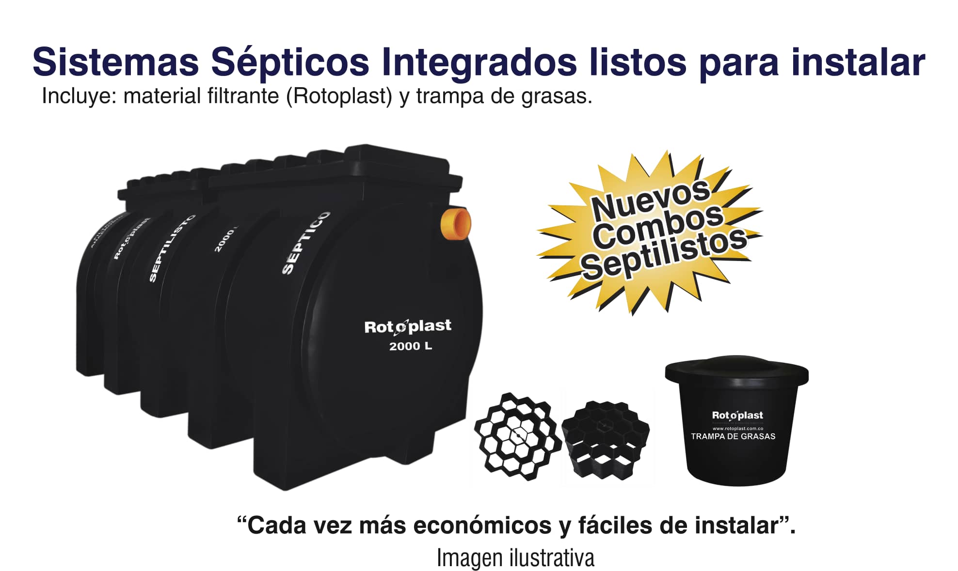 Tanques para pozos sépticos integrados