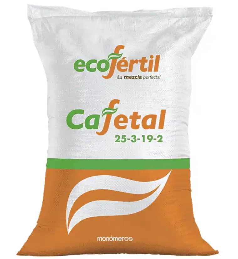 Fertilizante Cafetal 25-3-19-2 x 50 kg | Ideal para café