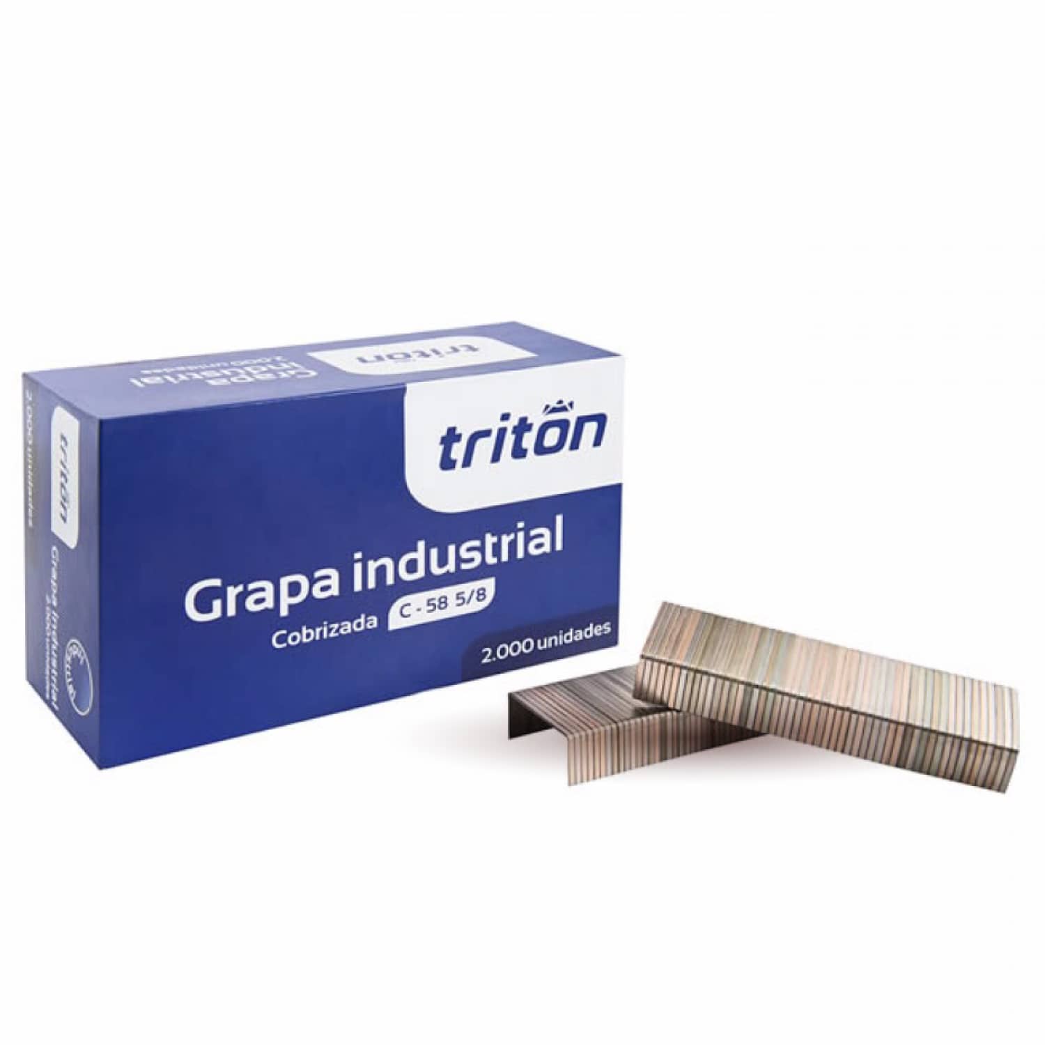 Grapa Industrial Cobrizada serie C - 58 - Para cierre de caja y otras aplicaciones