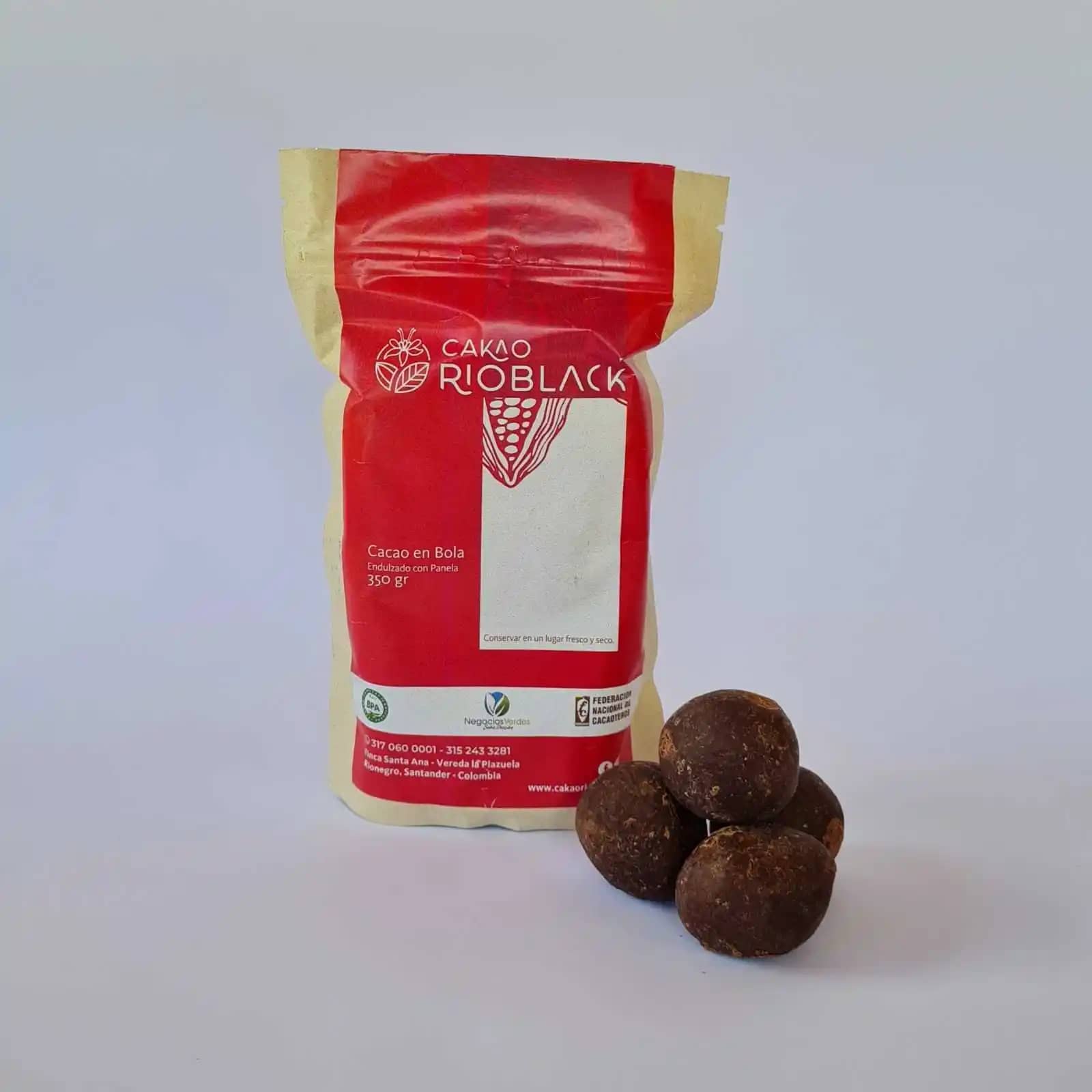 Cacao en Bola Orgánico endulzado con panela