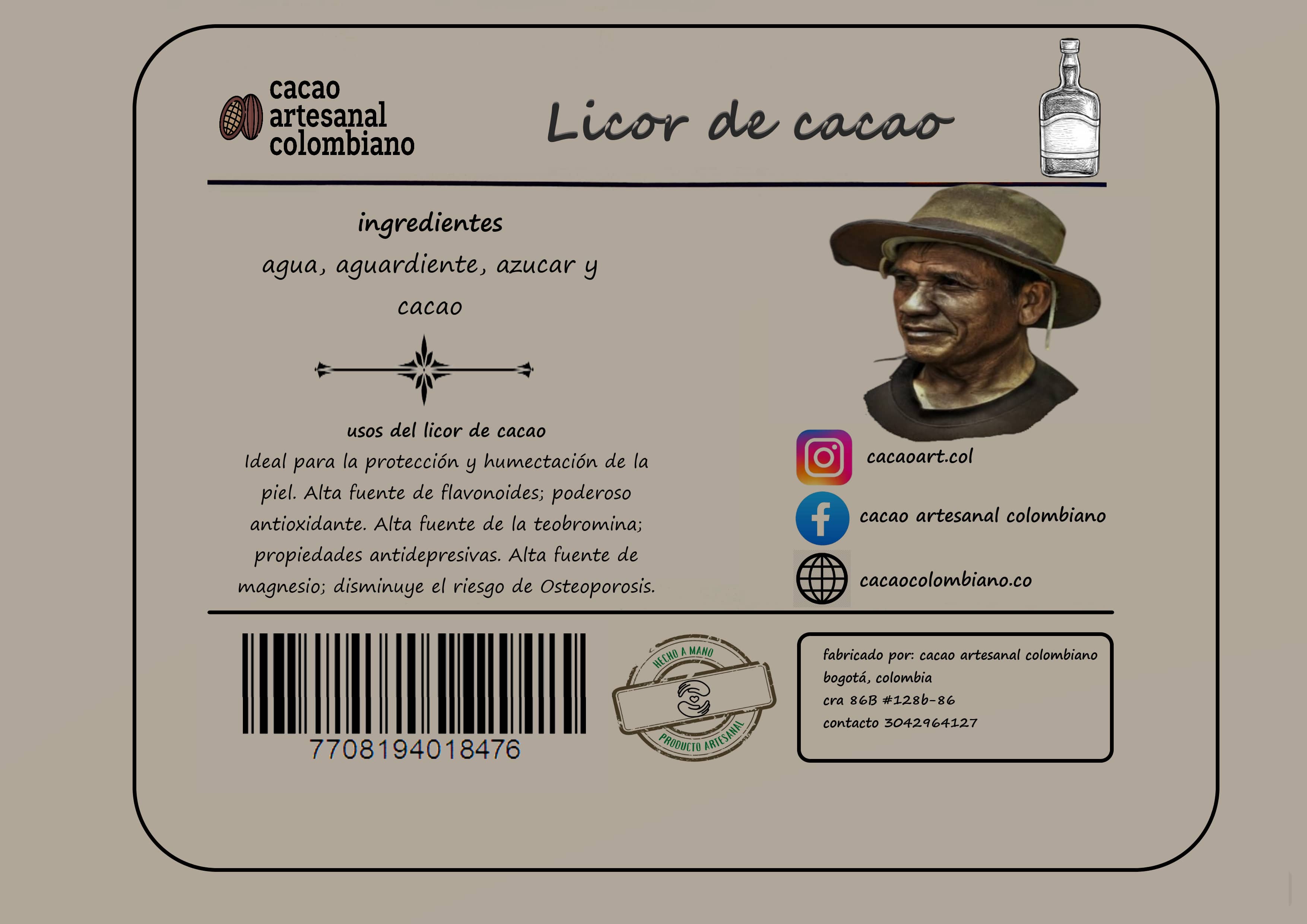 Licor de Cacao x 300 Ml