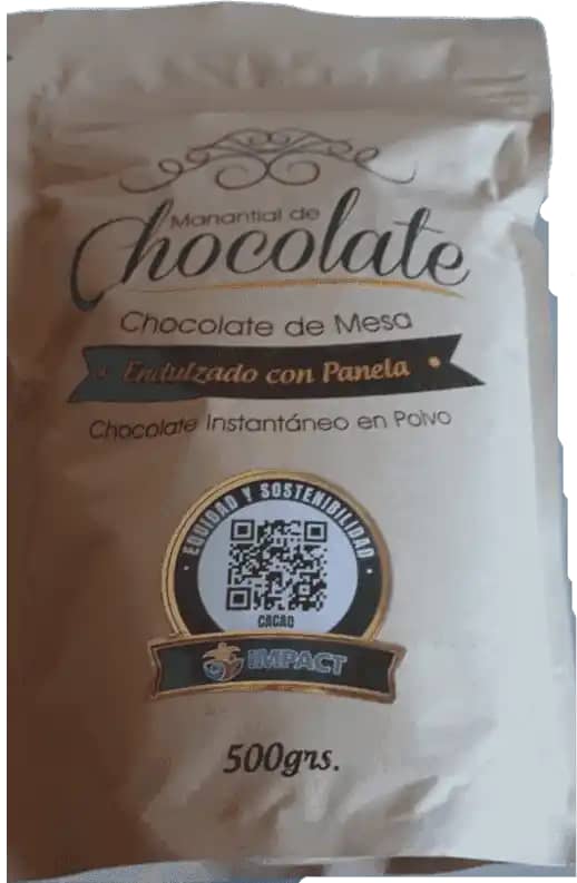 Chocolate de mesa con panela pulverizada