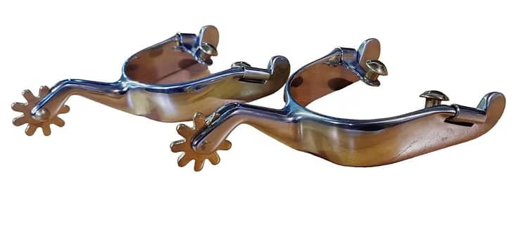 Espuela vaquera lisa en acero | Control discreto para equitación tradicional