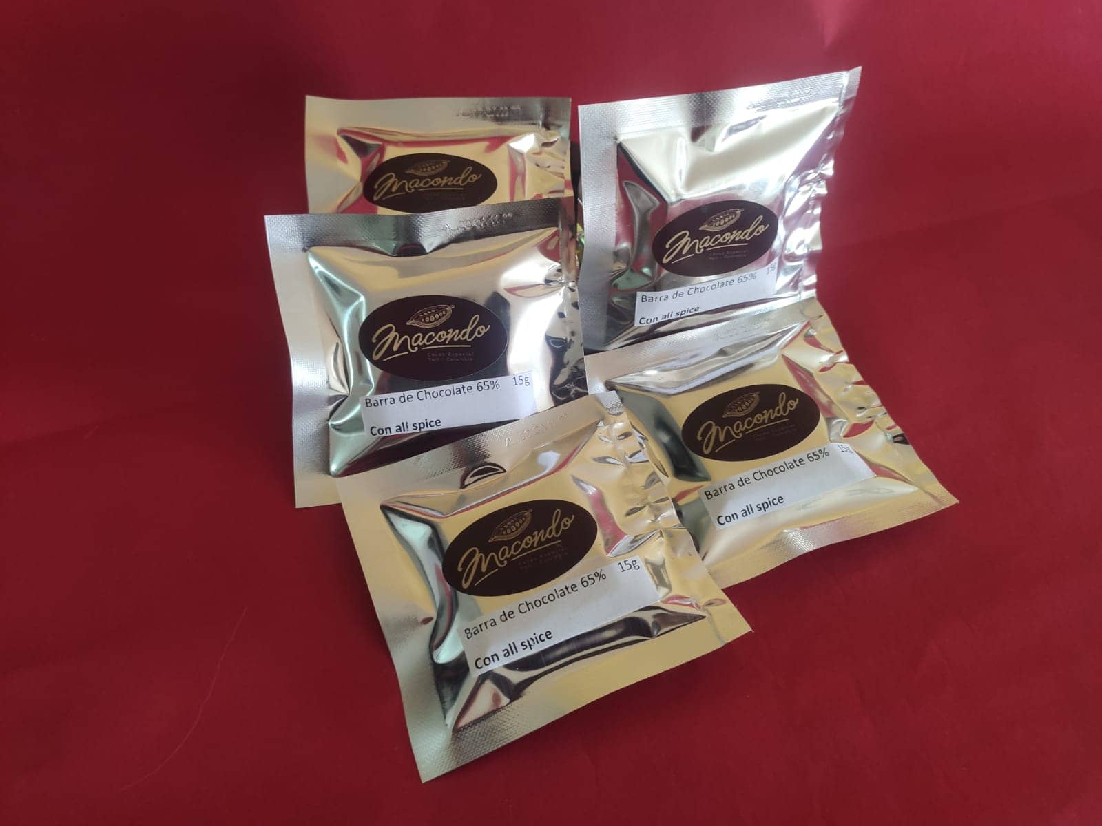 Barra de Chocolate al 65% con especias x 15 Gr