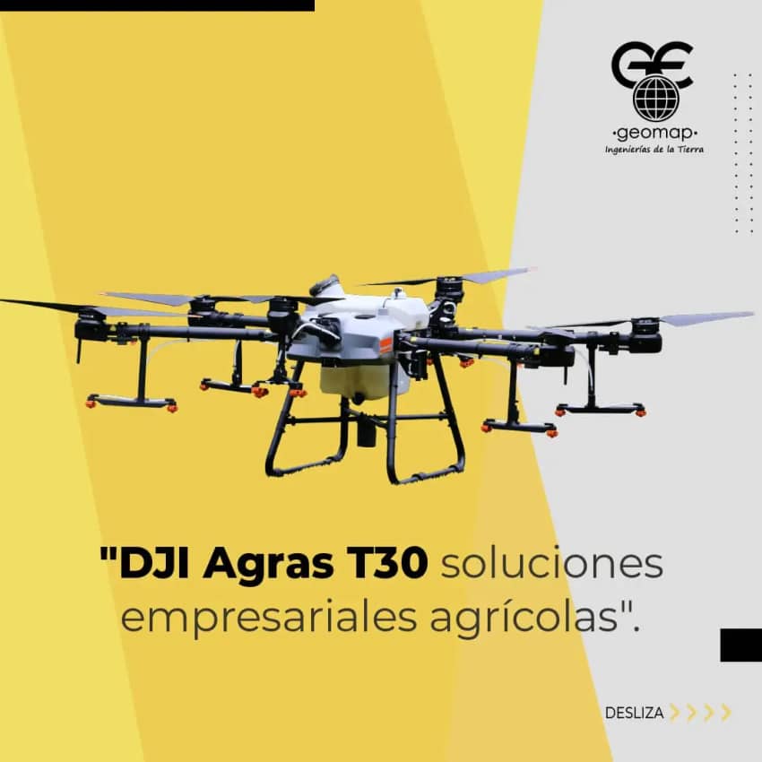 Dron pulverizador DJI AGRAS T30 + Estación de carga + 3 baterías