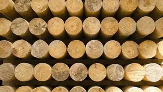 Estacón de madera rustico 2.2x9.0 rústico - Núcleos de madera