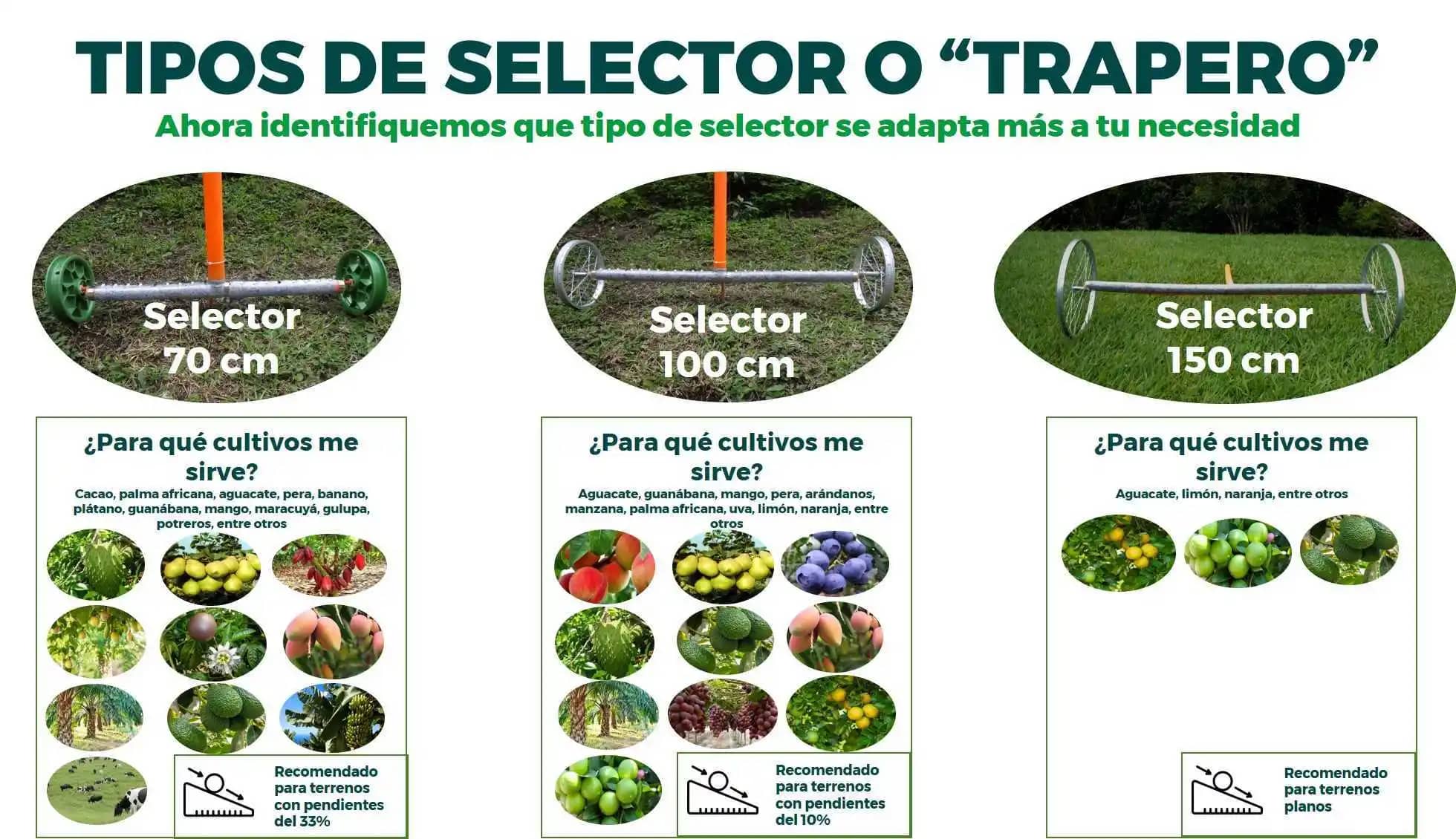 Fumigadora Selector 100cm + rueda de 16" con tubo de 1 1/4"