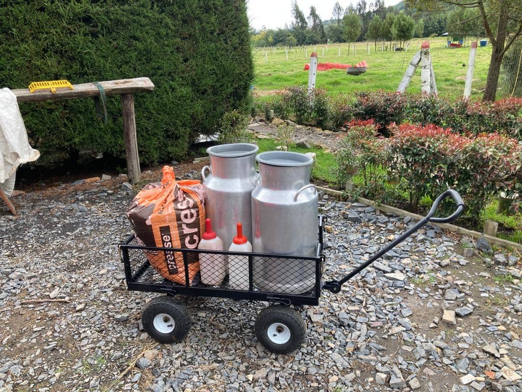 Carro remolque manual 250Kg para carga en fincas