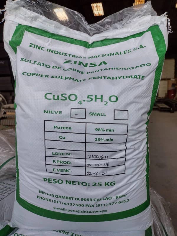 Sulfato de Cobre 1kg / 25 kg