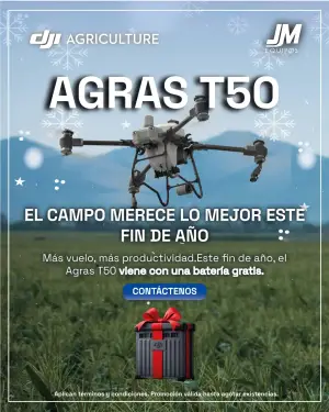DJI AGRAS T50 Kit: 1 Dron + 3 Baterías + Cargador – Pulverización eficiente