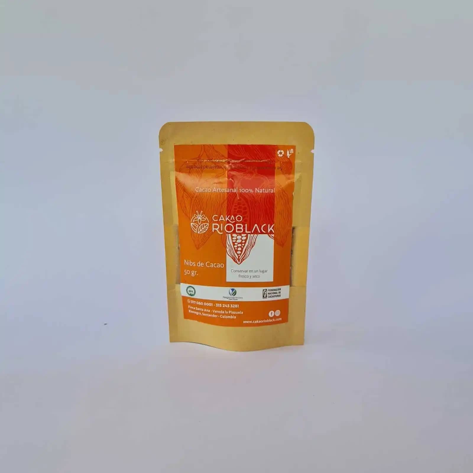 Nibs de cacao artesanal x 50 Gr