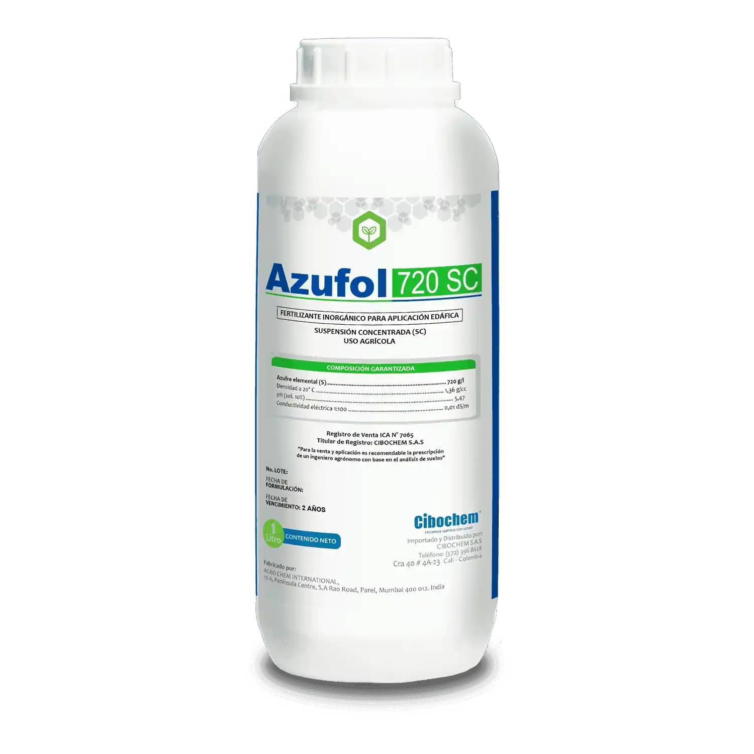 Fertilizante Foliar Azufol 720 X 1 Lt Croper