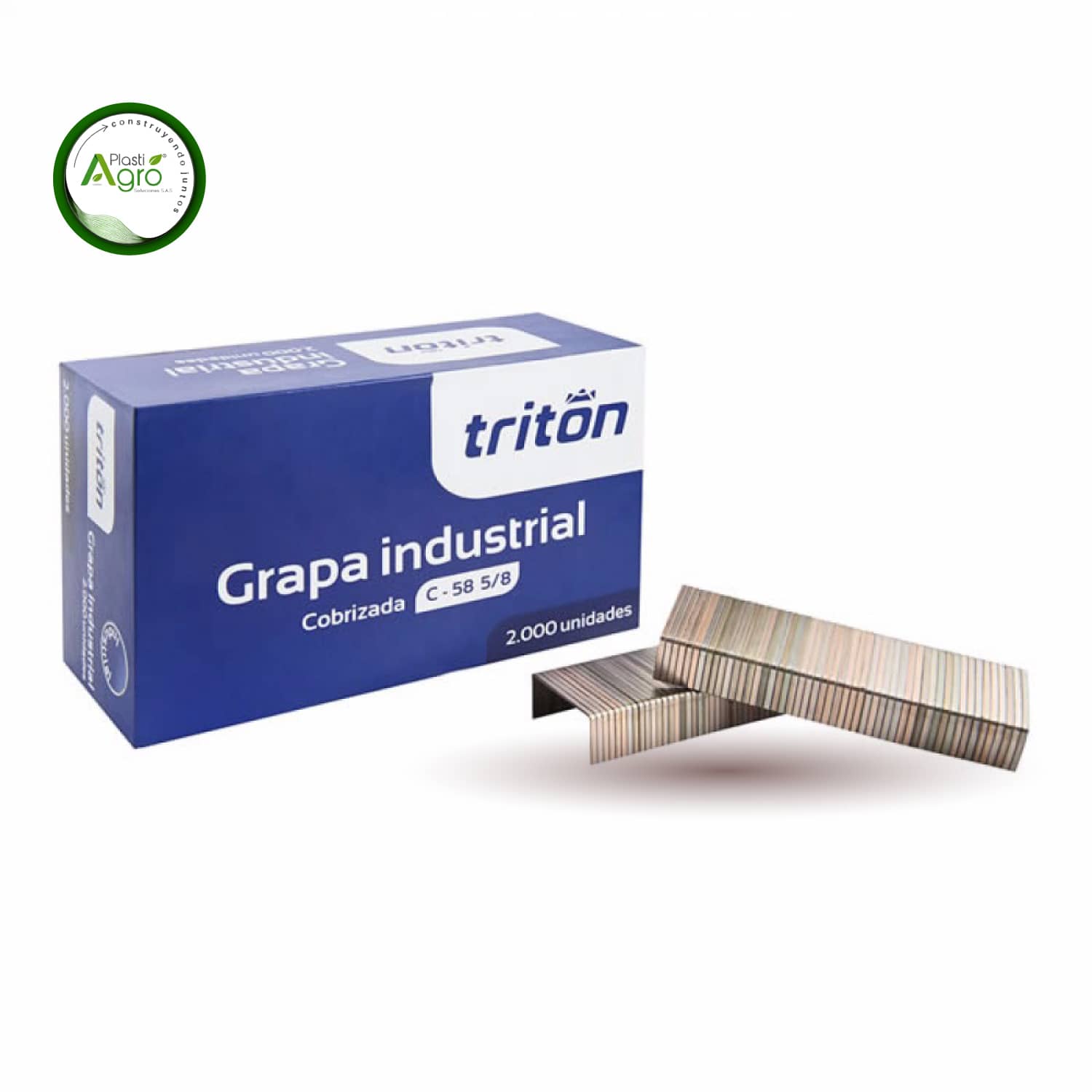 Grapa Industrial Cobrizada serie C - 58 - Para cierre de caja y otras aplicaciones