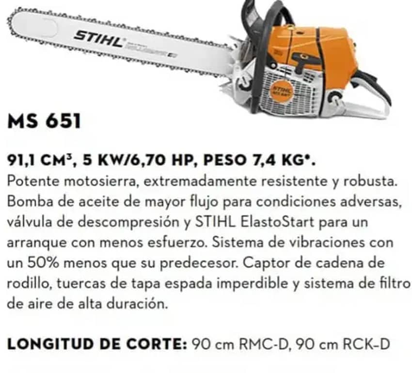 Motosierra Stihl MS-651