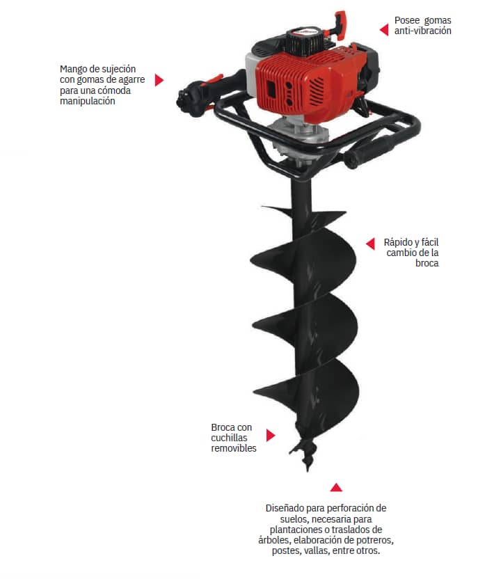 Ahoyador Alterman 52 cc Ø20cm XEA52-II – Potente y eficiente