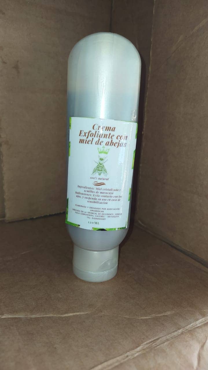 Crema exfoliante con semilla de maracuyá