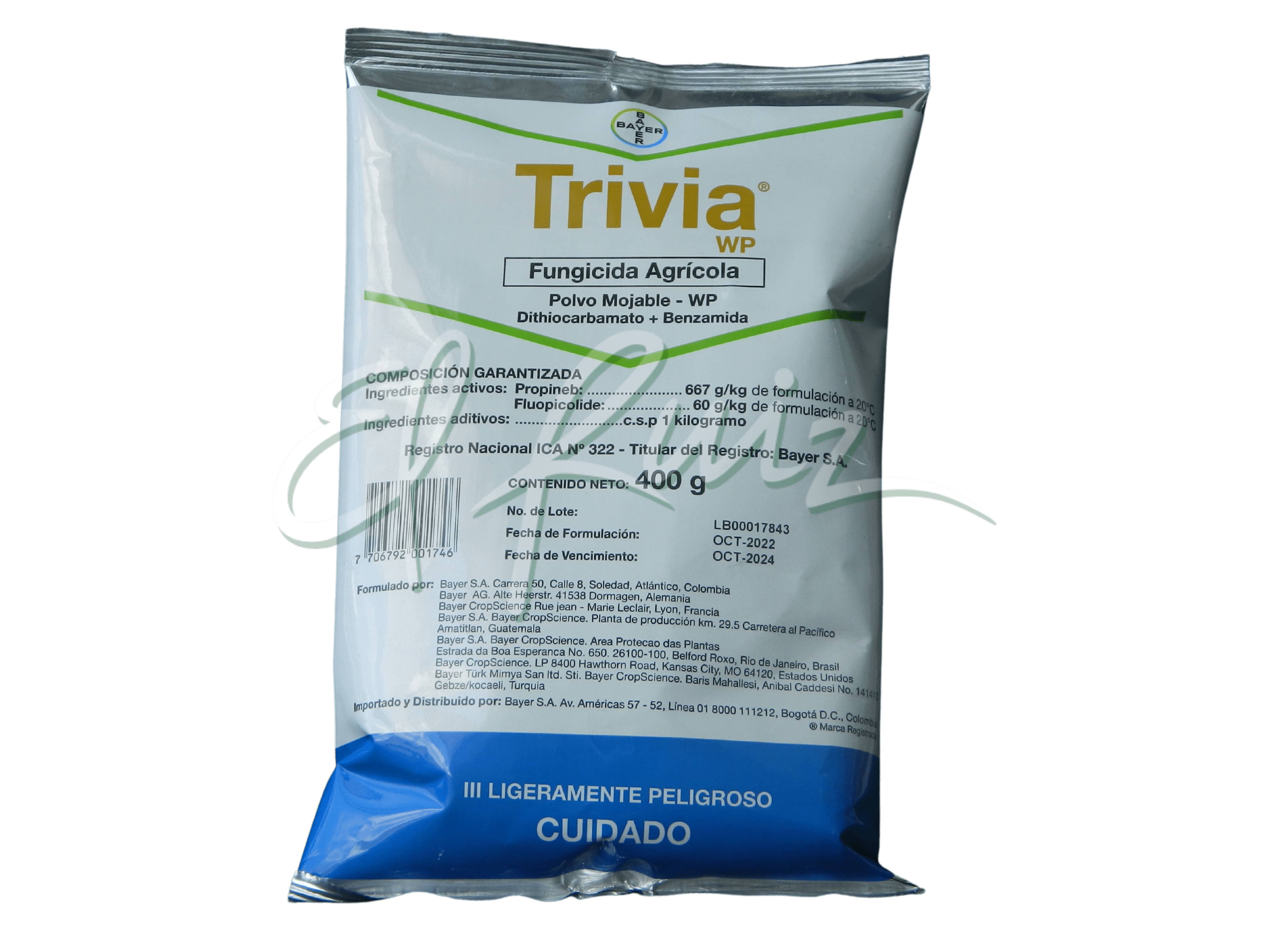 Trivia 400g Bayer: fungicida para hortalizas y frutales